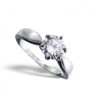 Stříbrný prsten se zirkonem "Erós". Ag 925/1000